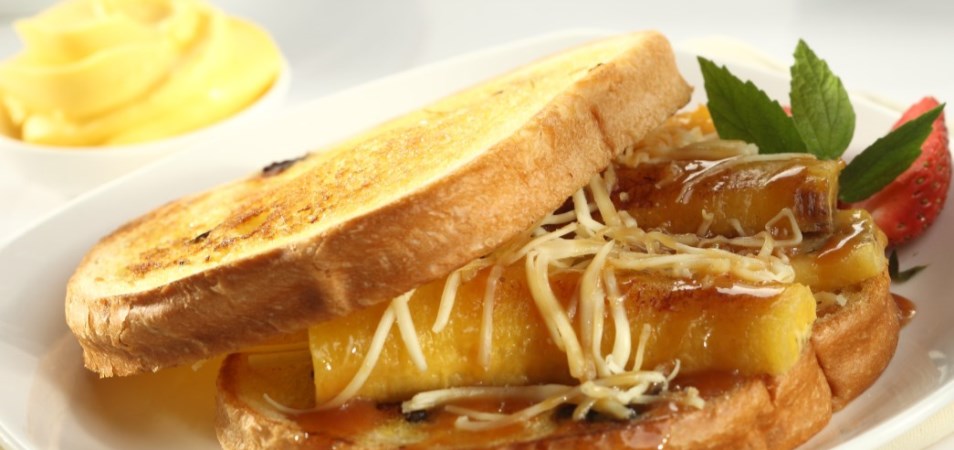 Resep Camilan ROTI BAKAR PISANG CARAMEL Palmia I 