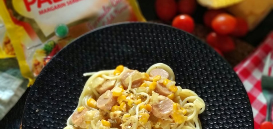 Resep Hidangan Utama - Spageti Sosis Carbonara Palmia 