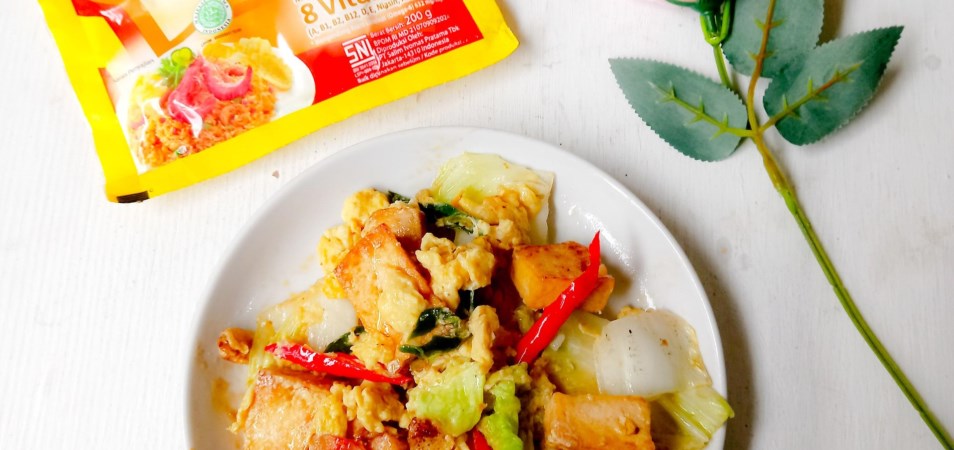 Orak-Arik Telur Tahu Sawi putih