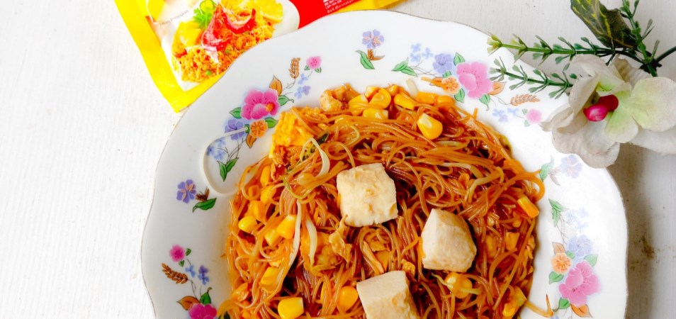 Bihun Goreng Jagung Tofu Kecap