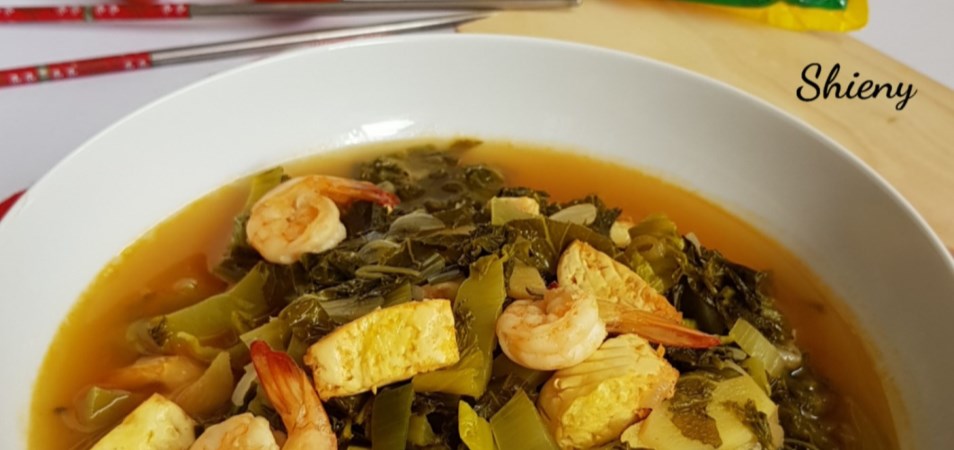 Tumis Sayur Asin Tofu Udang