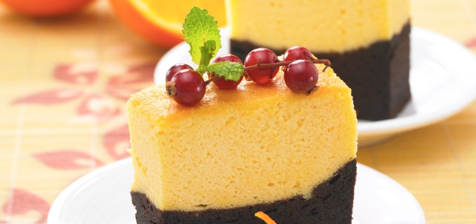 ORANGE BAKED CHEESE CAKE