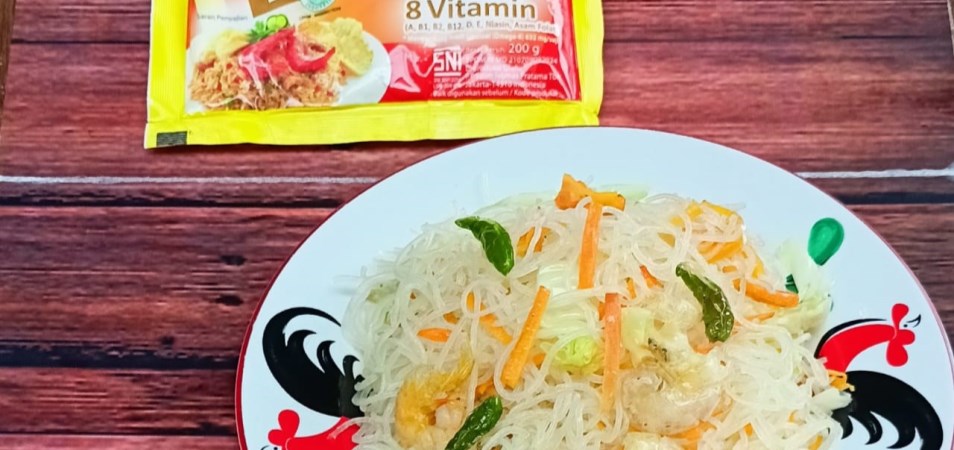 Bihun Goreng Udang Tanpa Kecap