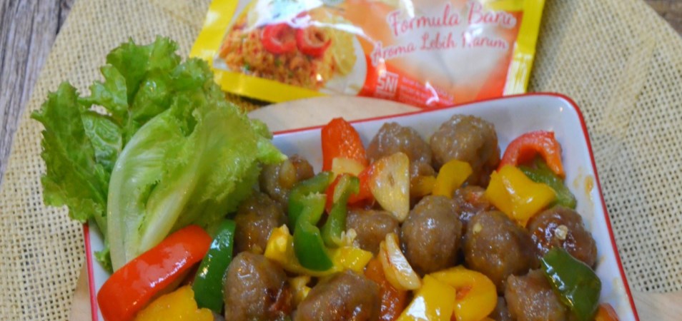 Bola Daging Tumis Paprika