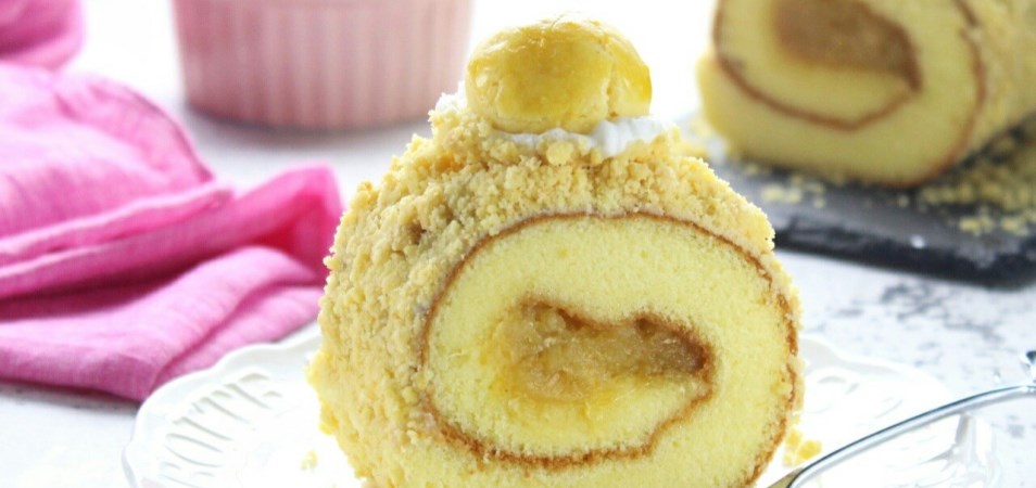 Nastar crumble roll cake