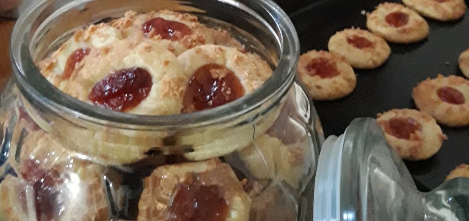 Strawberry Thumbprint Cookies