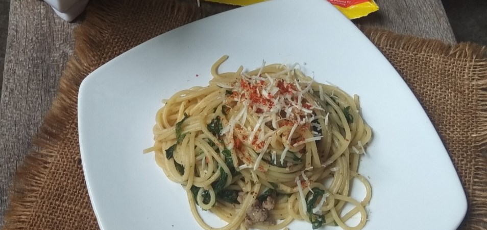 Spaghetti Aglio Olio Bayam