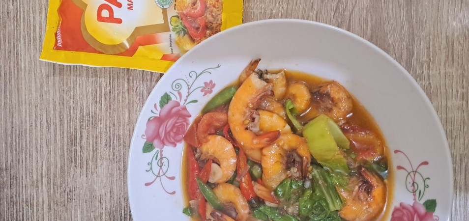 Tumis Udang Caisim Satir