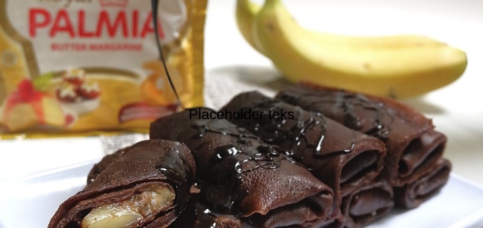 Dadar gulung cokelat pisang sembunyi