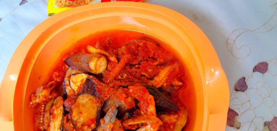 Ikan Asin Pisang Terong Balado