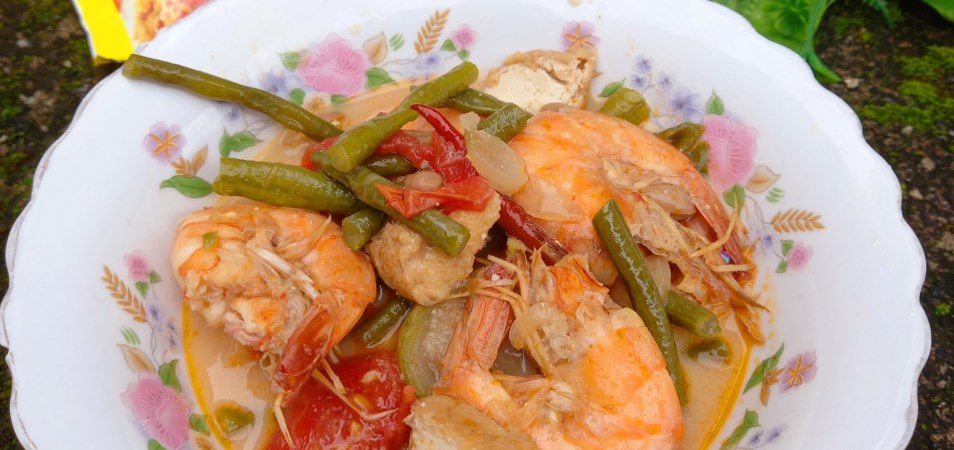 Udang Kacang Tauco Santan Pedas