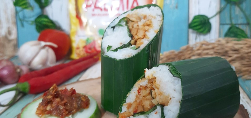 Nasi Bakar Tempe Ikan Teri Medan