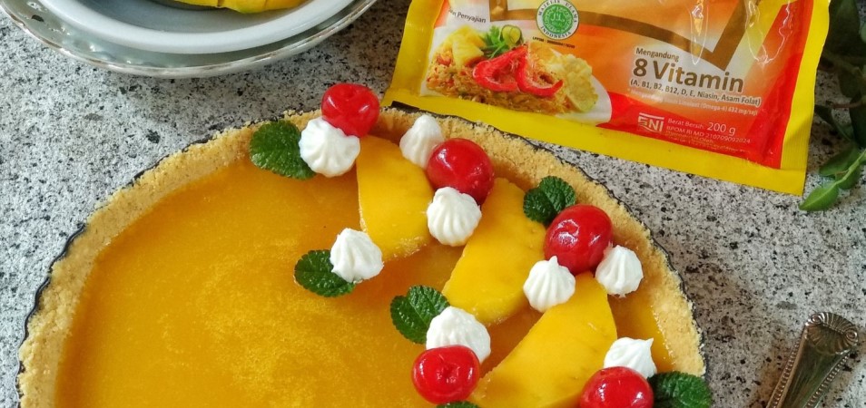 Mango Puding Pie Unbaked