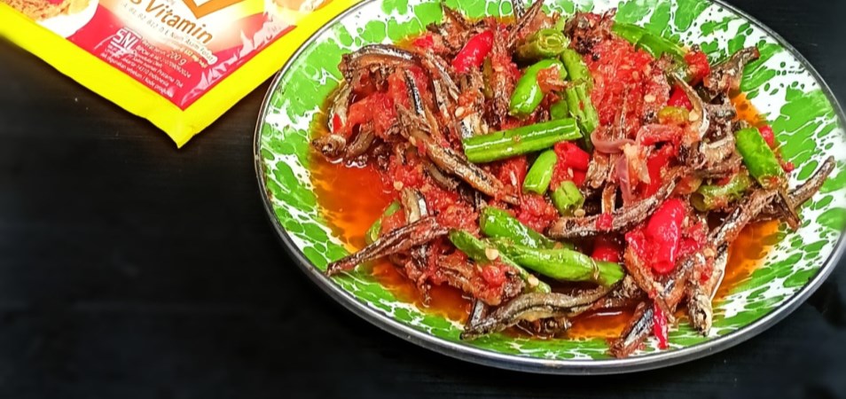 Teri Buncis Balado Merah