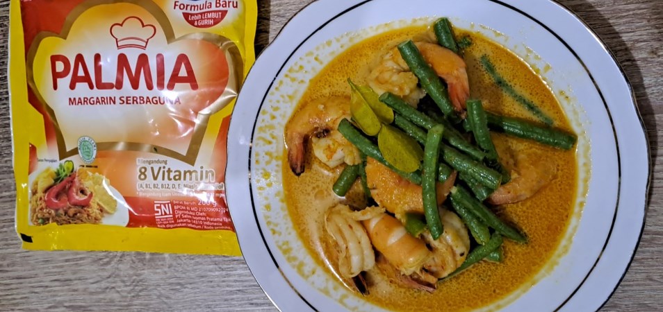 Udang Kacang Panjang Gulai Pedas