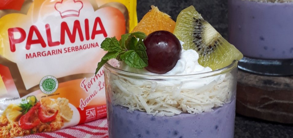 Puding Margarin Taro Selasih