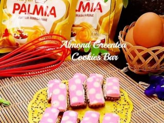 Almond Greentea Cookies Bar