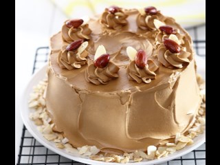 MOCHA CREAM ALMOND CAKE