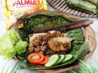 Nasi Bakar Sambal Goreng Kentang Hati Palmia