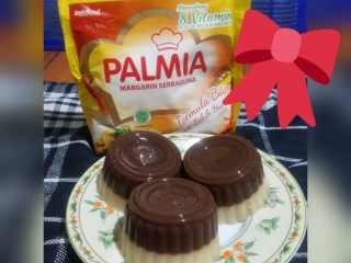 Puding Roti Coklat Lapis Mentega