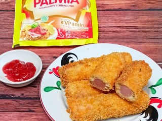 Roti Tawar Sosis Goreng Crispy