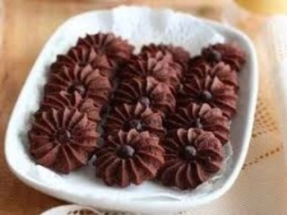 Kue Semprit Kering Coklat Bunga