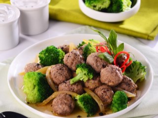 MEATBALLS GARLIC BROKOLI