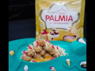 #YummyXPalmia Sweet Potato Cheese Ball with Corn Flake Cracker