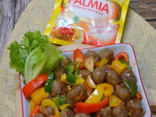 Bola Daging Tumis Paprika