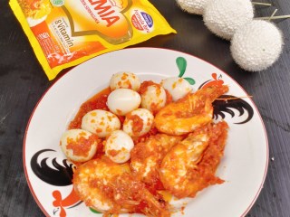 Telur Puyuh Udang Sambal Pedas