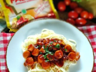 Spagheti Sosis Barbeque