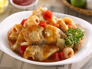 Ikan Gulung Saus Mentega