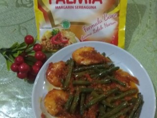 Tumis Merah Udang Kacang Panjang