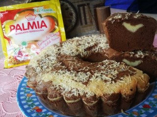 Marmer cake Cokelat Keju All In One Method