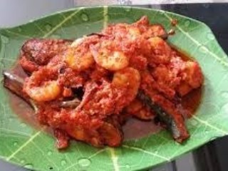 Terong Kentang Udang Balado