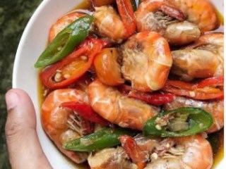 Tumis Udang Pedas