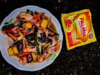 Tumis Cumi Terong Tahu Kajang