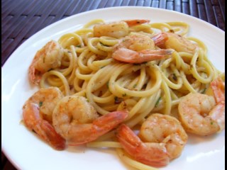 Spaghetti Garlic Prawn Butter