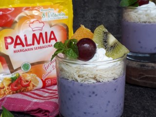 Puding Margarin Taro Selasih
