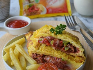 Telur Dadar Pepperoni